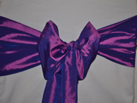 Cadbury Purple Chair Sashes